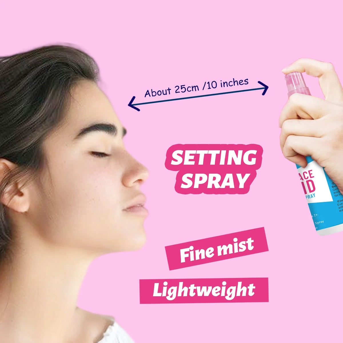 Blushimmer long-lasting primer setting spray duo with deep hydration, non-greasy, smudge-proof makeup base, holds like glue.