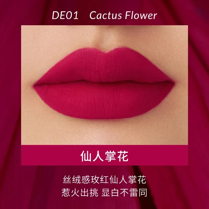 Blushimmer Kaleidos Lipstick lip cream in matte velvet nude with waterproof, long-lasting lip stain and gloss finish.