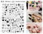 Black and white nail art stickers by Blushimmer featuring sexy body press-on decal designs for women and girls.