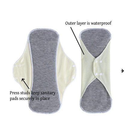 AIO Large Washable Graphene Incontinence Pads Cotton Panty Liner Heavy-flow Menstrual Pads Cloth Tampons Urinary Sanitary Pads