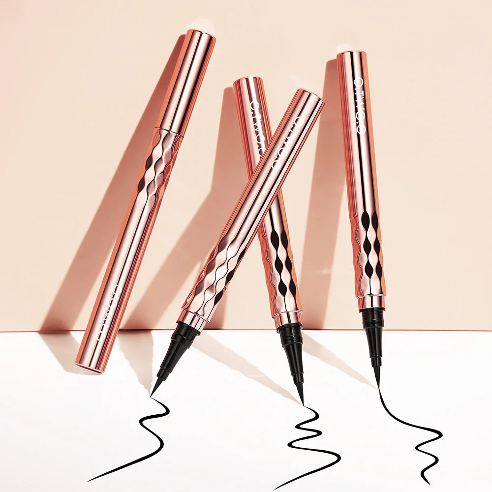 Blushimmer O.TWO.O Slim Liquid Eyeliner in black, waterproof and long-lasting, with a sleek applicator tip visible in the image.