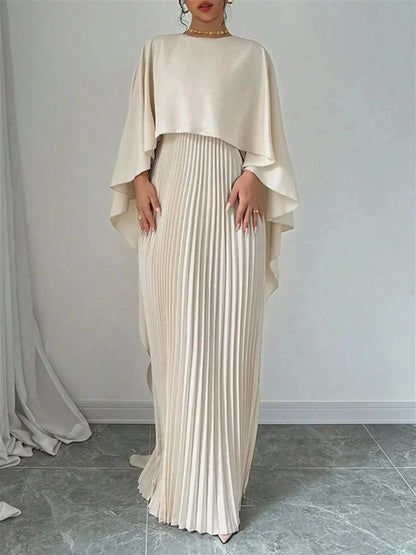 Luxlife Brands Harmony Draped Event Outfit featuring elegant, flowing fabric and sophisticated design for formal occasions