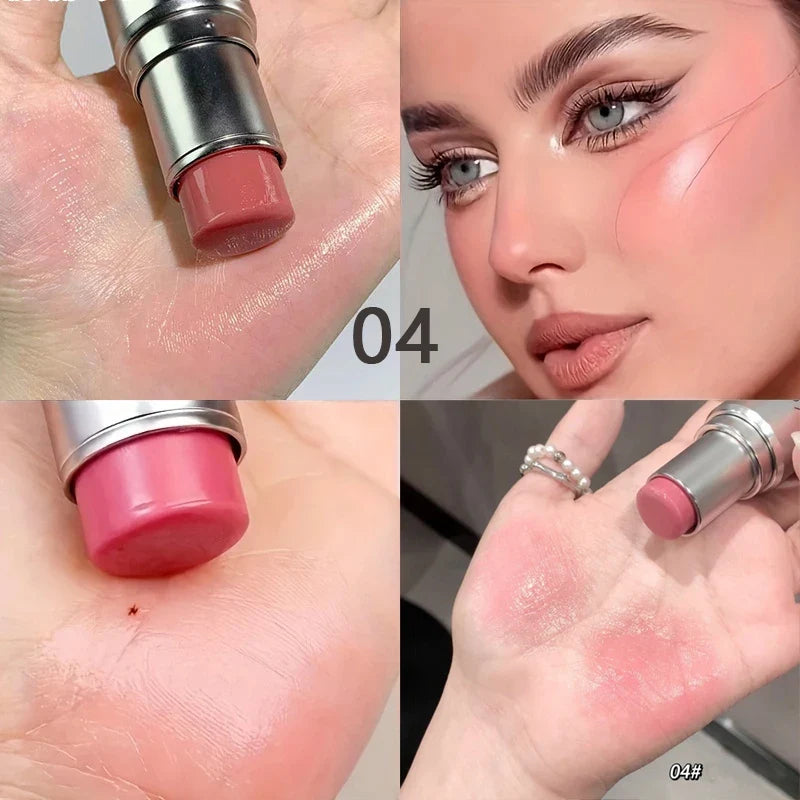 Waterproof Brighten Face Highlighter Blush Stick Makeup Glitter Corrector Contour Illuminator Shimmer Rouge Stick Cream Cosmetic