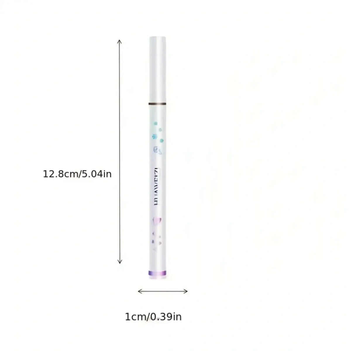 Matte white liquid eyeliner pen by Blushimmer with waterproof formula and ultra-thin tip for precise application.