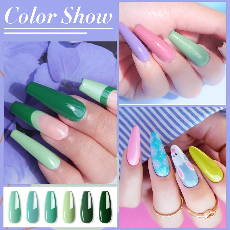Blushimmer Poly Extension Gel Nail Set with 8 pieces, 15ML fast builder gel for manicure, 3D art, and DIY nail extensions