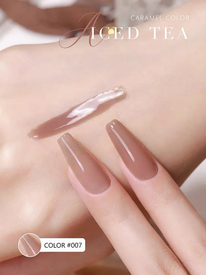 Blushimmer MIANEL Japanese style fairy gel nail polish in white pink nude, with clear and pink shades for summer nails, 12ml bottle