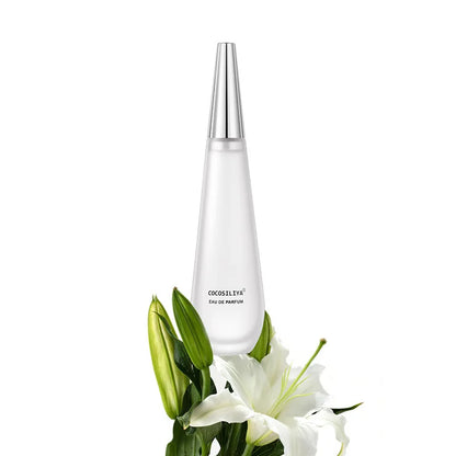 Blushimmer 100ml women's floral eau de parfum bottle with lotus, rose, peony, amber, musk, and woody notes.