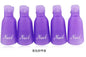 Set of 10 reusable gel nail polish remover cap clips for finger and toe nails, ideal for acrylic and gel polish soak-off.