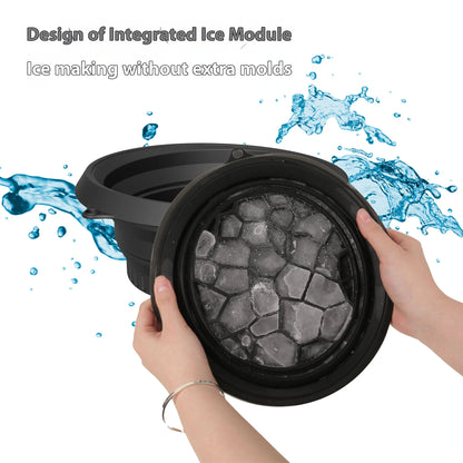 Foldable Silicone Face Ice Bath Tray Cold Therapy for Facial Puffiness Portable Cryo Skin Tool Travel Beauty Bowl Facial Tool