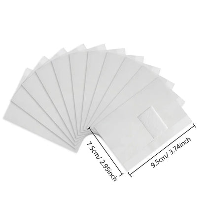 Blushimmer 100-piece aluminum foil nail art wraps for soak-off gel polish removal, shown in a neat pile.