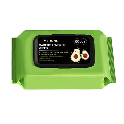 80-piece Blushimmer avocado-scented makeup removing wipes for deep cleansing, travel-friendly, single-use facial skincare.