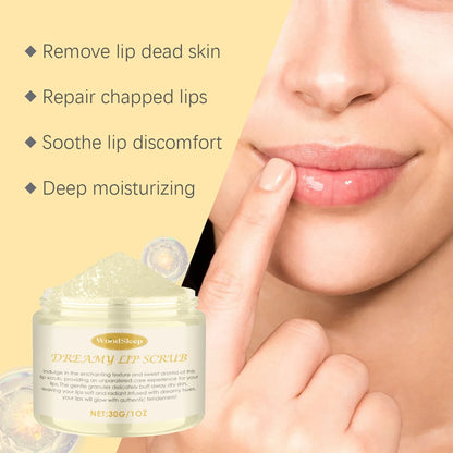 Blushimmer gentle lip exfoliator scrub with moisturizing repair for chapped lips, brightens lip color, suitable for all seasons.