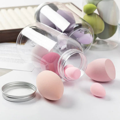 14PCS Makeup Sponge Set with Storage Jar Velvet Beauty Blenders Beauty Egg Powder Puffs Make Up Accessories Women Makeup Tools