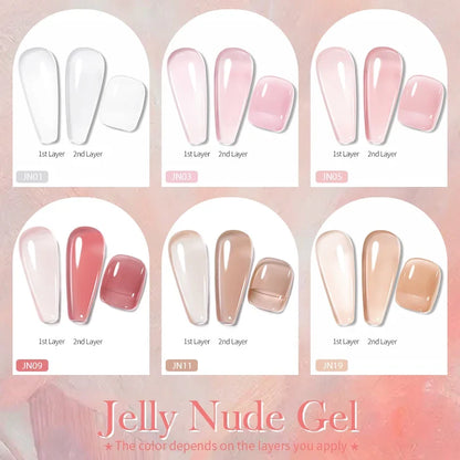 Blushimmer BORN PRETTY 250g milky white gel nail polish refill package, translucent semi-permanent UV soak-off gel in clear color