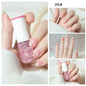 Blushimmer 8ml matte waterproof nail polish bottle with glitter sequins and quick-dry UV varnish for nail art and decoration.