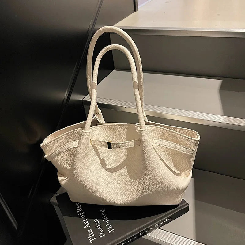 Luxury soft PU leather tote bag by Worldfone Direct Store, spacious women’s shoulder and crossbody bag for commuting and travel.
