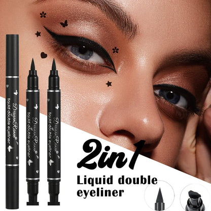 Double-Ended Stamp Liquid Eyeliner - Waterproof & Smudge-Proof