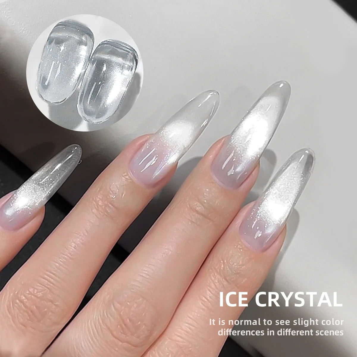 XEIJAYI 3pcs white cat's eye magnetic gel nail polish set by Blushimmer with ultra shine, quick-dry, soak-off UV/LED varnish