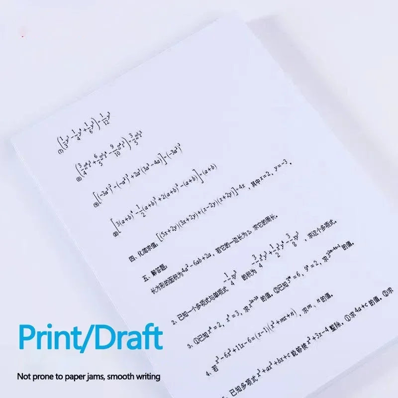 100pcs/lot A4 White Printer Paper Office Suppliesdraft Multi-purpose Business Printing Information Draft Wood Pulp Copy Papers