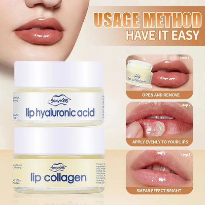 Blushimmer Lip Collagen Sleeping Lip Mask in 20g with silicone lip brush, deep moisturizing, exfoliation, and brightening benefits