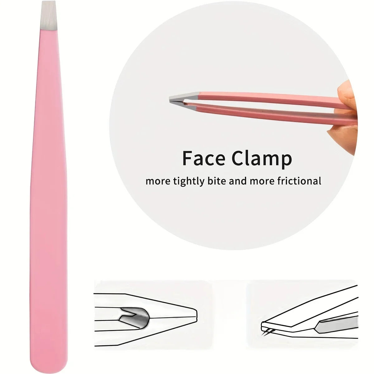 Blushimmer stainless steel eyebrow tweezers set with textured handles for precise, fast eyebrow shaping in 1, 2, or 4-piece options.