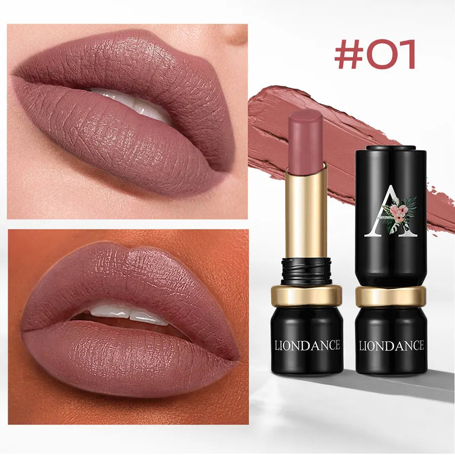 Blushimmer LIONDANCE Velvet Matte Lipstick in nude dark shade, high pigmented, waterproof, long-lasting lipstick for women.