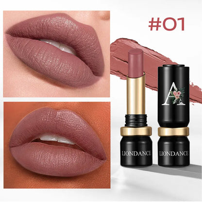 Blushimmer LIONDANCE Velvet Matte Lipstick in nude dark shade, high pigmented, waterproof, long-lasting lipstick for women.