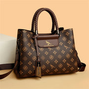 Elegant Women's Handbag Unique Handle Design Featuring a Stylish Pattern Spacious Interior  Adjustable Strap Functionality