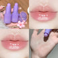 Blushimmer Crystal Strawberry Lip Balm stick with key chain, moisturizing, hydrating lips, color-changing, and reducing lip lines.