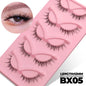 Blushimmer Veltrinay fake cat eye lashes with clear band, wispy faux mink false eyelashes for a natural, fluttery makeup look.