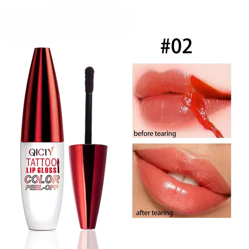 Blushimmer matte peel-off lip gloss in natural mist shade, waterproof, long-lasting lipstick with tinted, tear-proof contour stain.