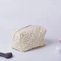 Blushimmer floral quilted makeup bag with puffy design and large travel cosmetic pouch for organizing makeup and accessories.