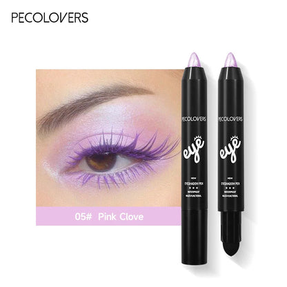 Blushimmer waterproof eyeshadow pencil stick in multiple colors with pearly shimmer and glitter for long-lasting eye makeup.