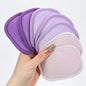 Blushimmer 810 Makeup Remover Wipes Gradient 7-pack, reusable and machine washable makeup removal tools for all skin types, shown in image.