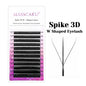 Blushimmer MASSCAKU 12Lines premium mink 3D-6D false eyelash extensions with W shape, soft and natural individual lash supplies.