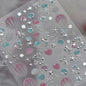 5D Deep Sea Fish Nail Art Stickers Shimmery Bubble Colorful Marine Life Nail Decals Summer Ocean Self Adhesive Manicure Decal
