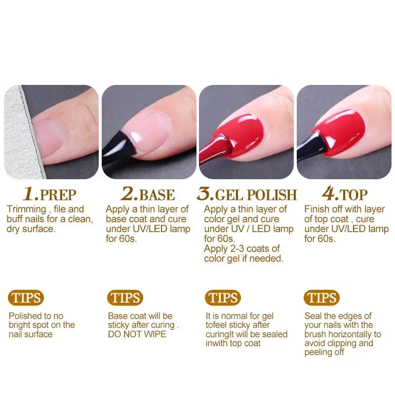 Blushimmer Clou Beaute 15ml neon gel nail polish with red, black, white, and green colors, featuring velvet top coat and semi-permanent finish.