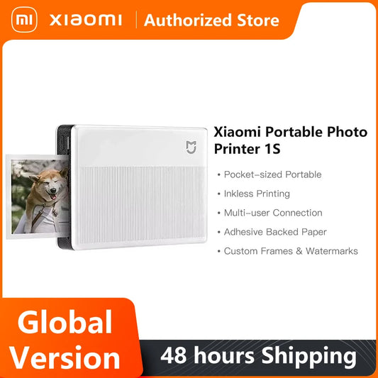 Xiaomi NEW Pocket Photo Printer 1S Photo Printing Multiple Colors Pocket Portable Lightweight Portable Shared Printing