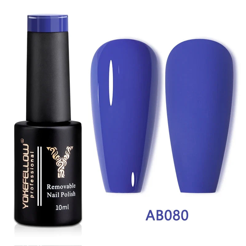 Blushimmer Yokefellow 10ml translucent pink gel nail polish in a clear jar, showing smooth, glossy gel texture for long-lasting nails.