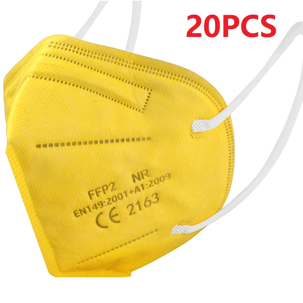 FFP2 Masks CE Approved KN95 mascarillas fpp2 5-layer Security Protection Mask Adult Face masque Color ffp2 NR Fast Free Shipping
