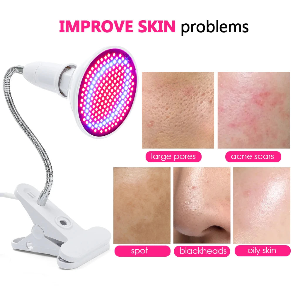 200 LEDs Infrared Light Therapy Lamp Skin Care Anti Aging 660nm 850nm Red Light Therapy for Full Body Facial Acne Treatment Spa