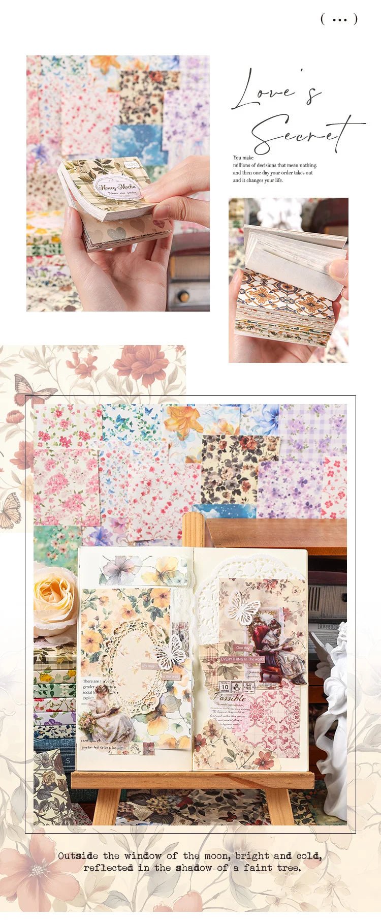 100pcs Vintage Paper Multi Style Deco Retro Stationery Supplies Writing Paper Junk Journal Label Scrapbooking Material Supplies