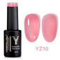 Blushimmer YOKEFELLOW 10ml Nude Gel Nail Polish with translucent pink finish, high-quality soak-off UV gel for long-lasting nails
