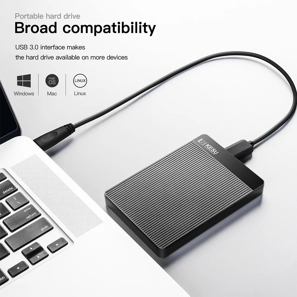 KESU High Speed Flash HDD 2.5" Portable External Hard Drive 500G 1TB USB3.0 Fast Transfer Large Capacity HDD Storage Data Backup
