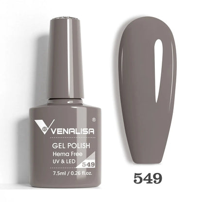 Blushimmer Venalisa HEMA TPO free glitter nail gel polish in pink nude, full coverage, soak-off UV and LED-friendly for French nails.