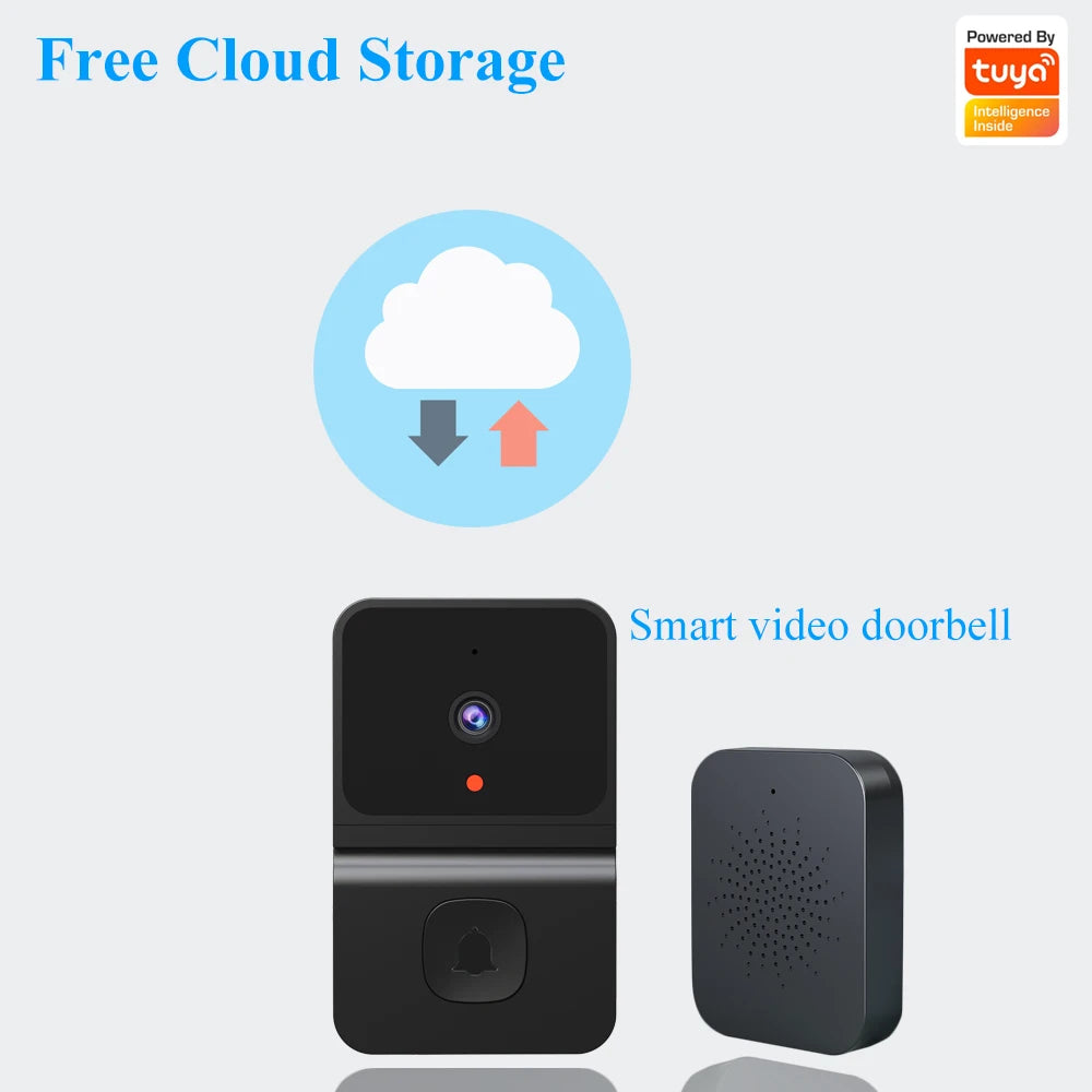 Tuya APP Wireless WIFI Doorbell Free Cloud Storage  Visual Doorviewer  Long Time Standby Video Door Phone