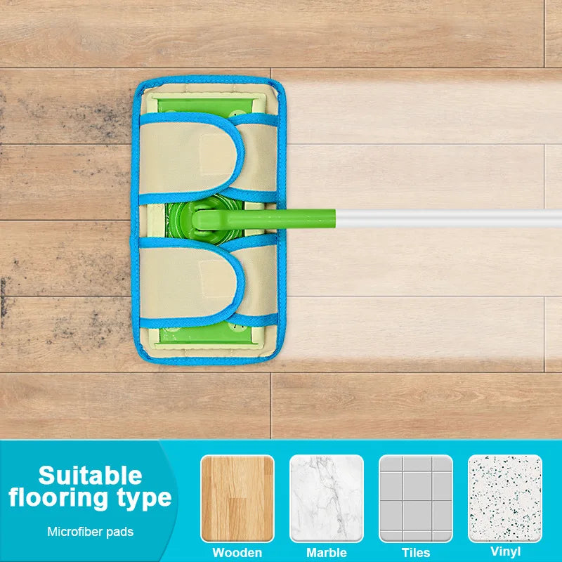 1/2PCS Mop Pad for Swiffer Sweeper Microfiber Floor Washable Reusable Mop Cloths Wet and Dry Flip Mop Cleaning Tools