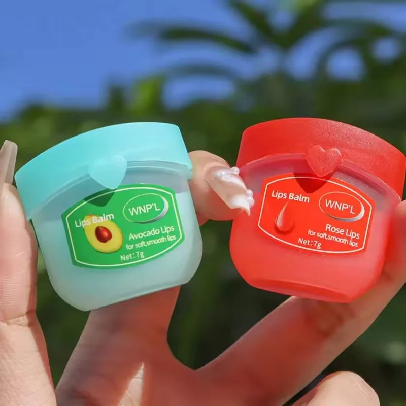 Blushimmer fruit series lip balm set with four, six, or eight moisturizing, refreshing, non-sticky lip masks in vibrant packaging.