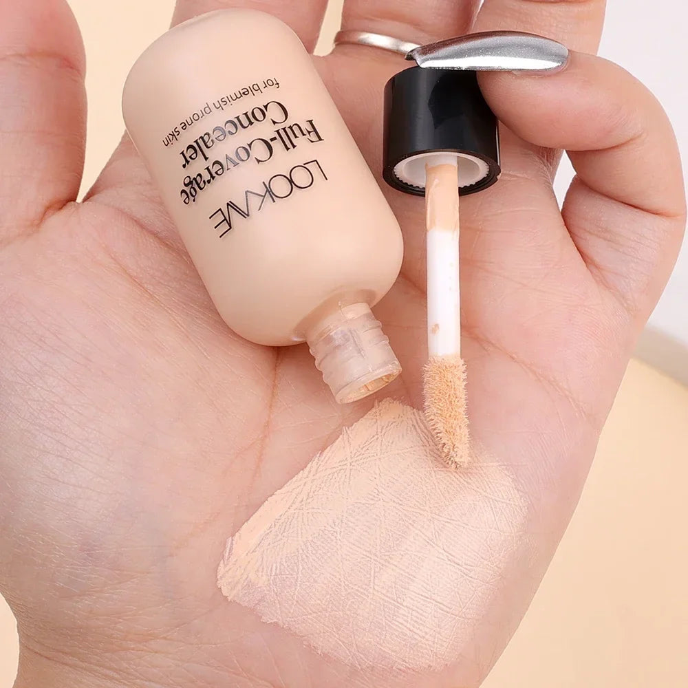 Blushimmer waterproof matte concealer cream with full coverage, ideal for acne and dark circles, liquid foundation for facial makeup.