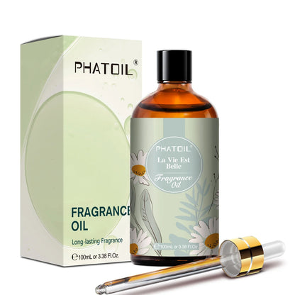 Blushimmer PHATOIL 100ml coconut and vanilla fragrance oil with bubble gum, sea breeze, and white musk scent for candles and soap making
